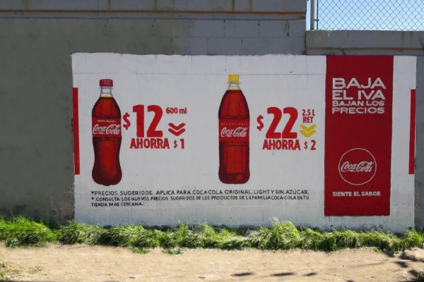 Muro pintado publicitario