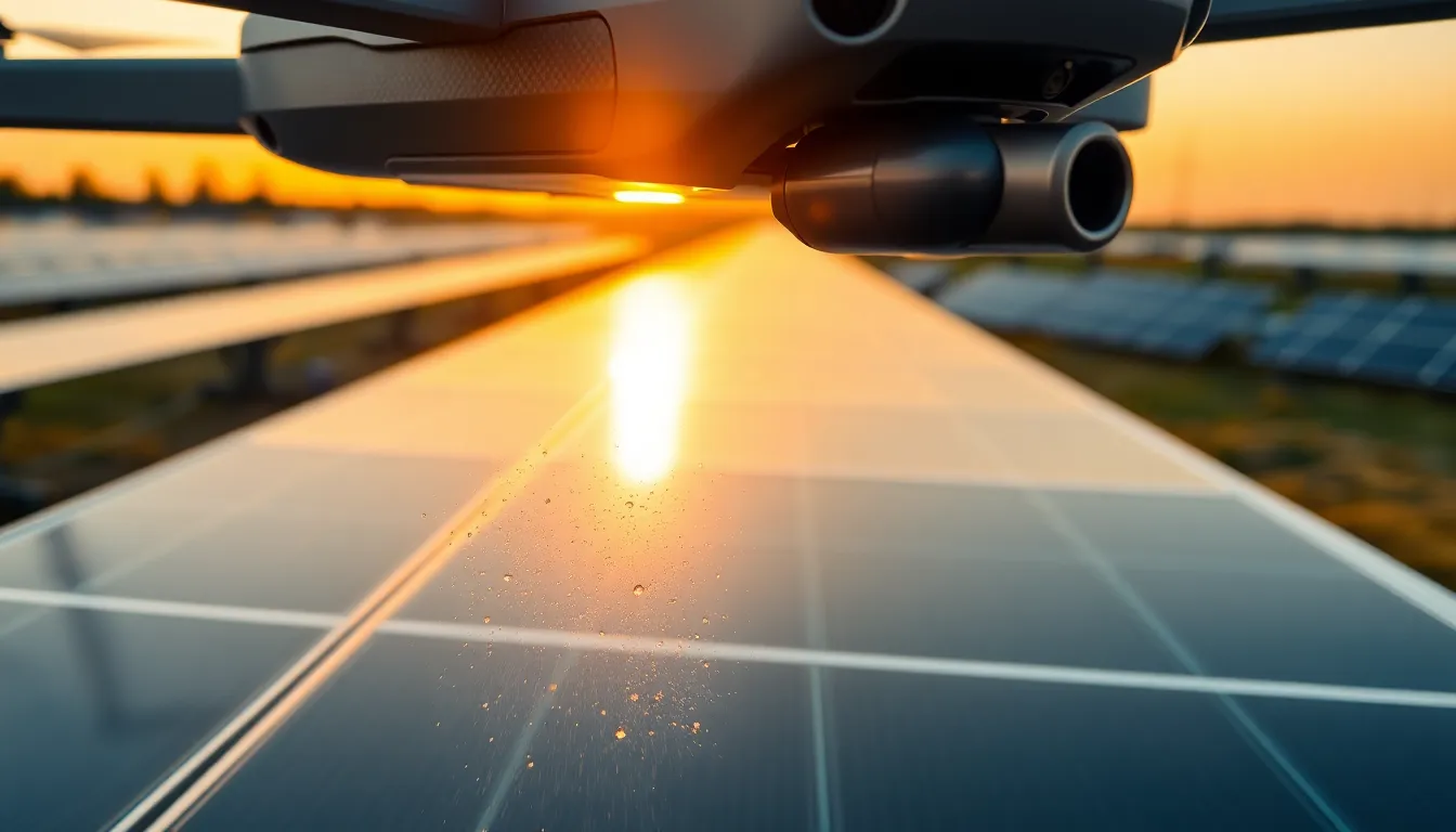 Ventajas de usar drones para limpiar paneles solares